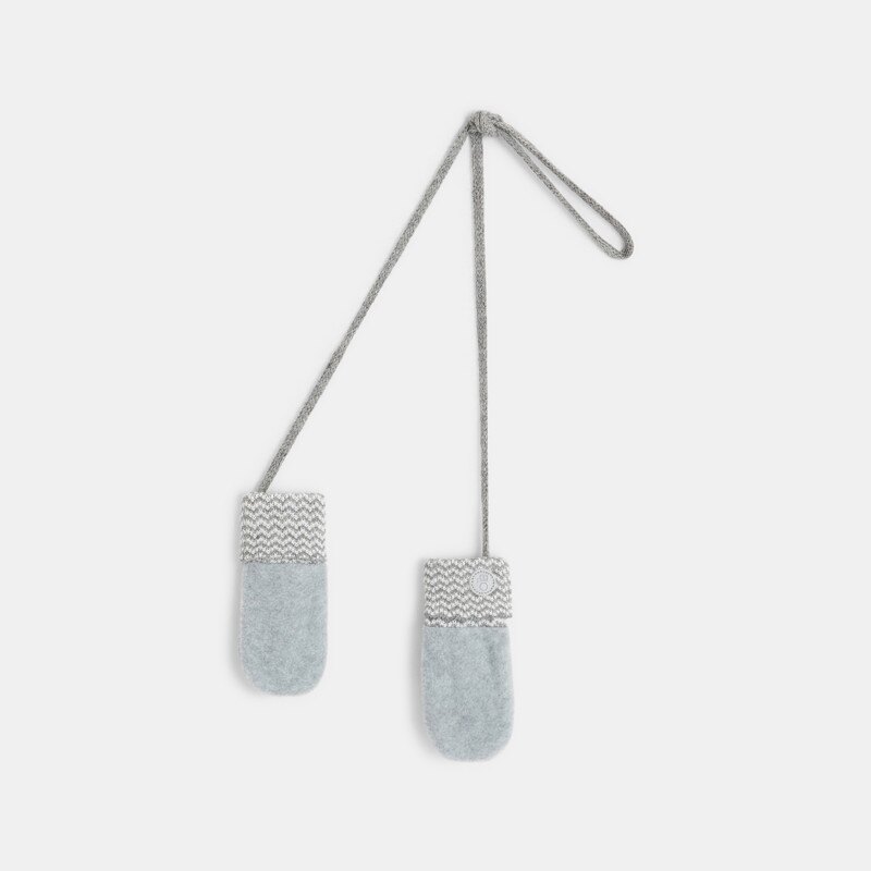 Moufles polaire grises bébé garçon Gris ou noir