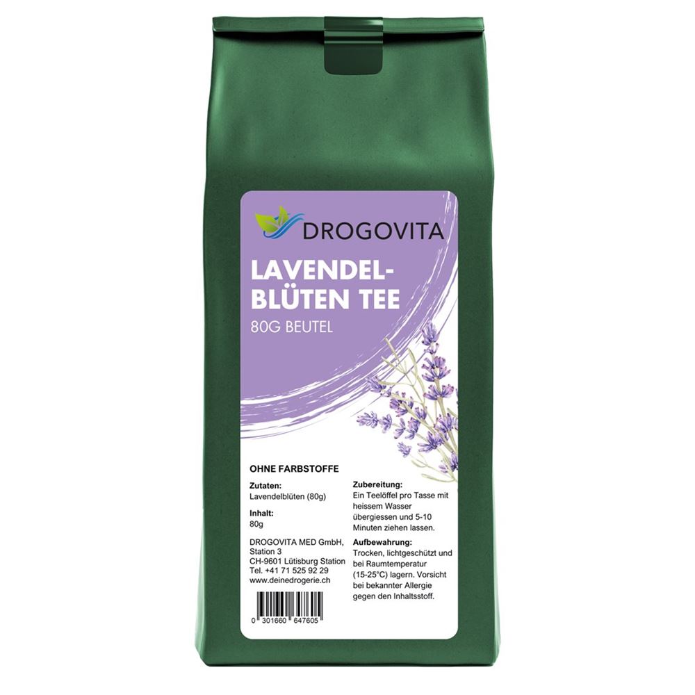 DROGOVITA Lavendel Tee<br>80 g, Beutel, TEES