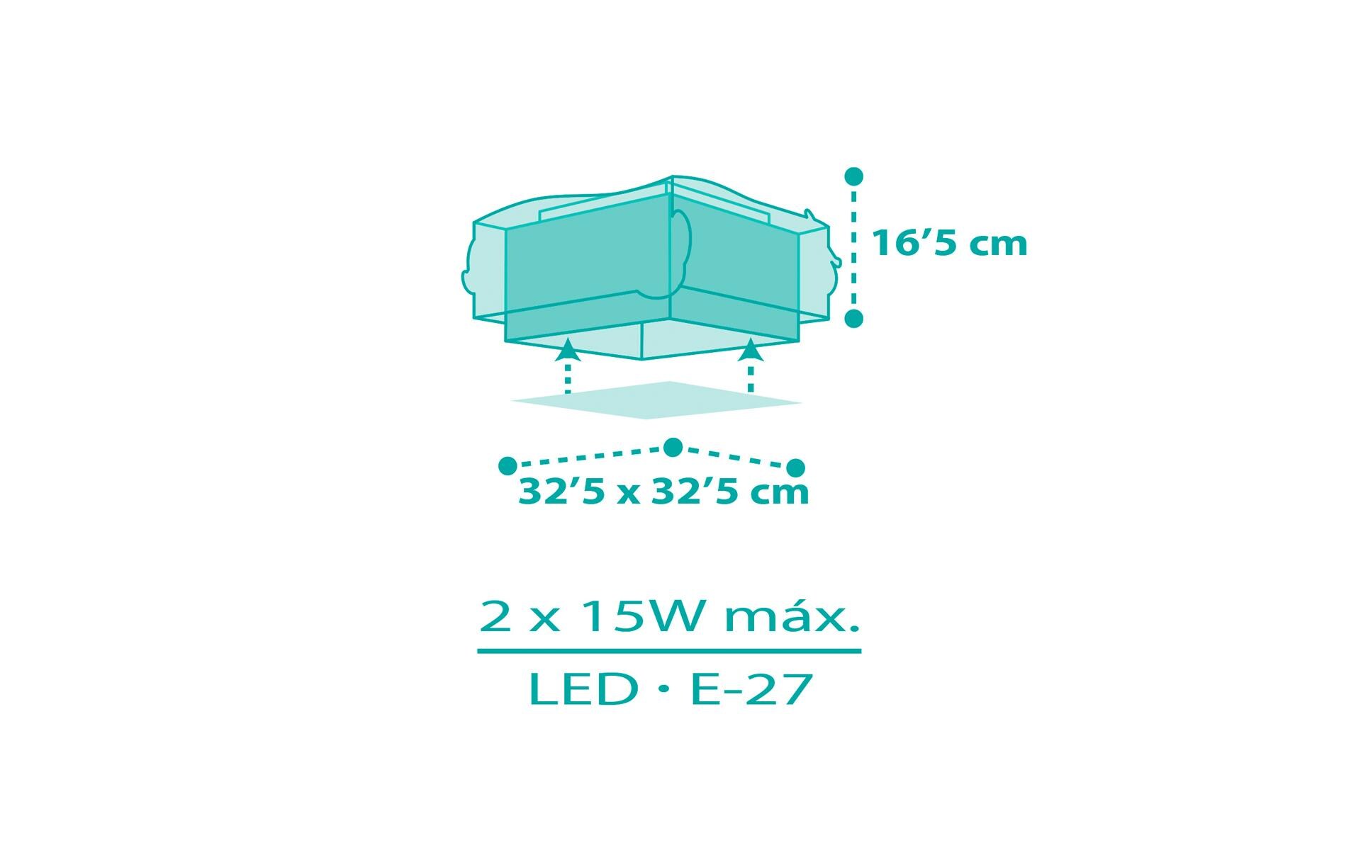 Deckenlampe MermaidsDeckenleuchte mit Doppelschirm für Kinderzimmer