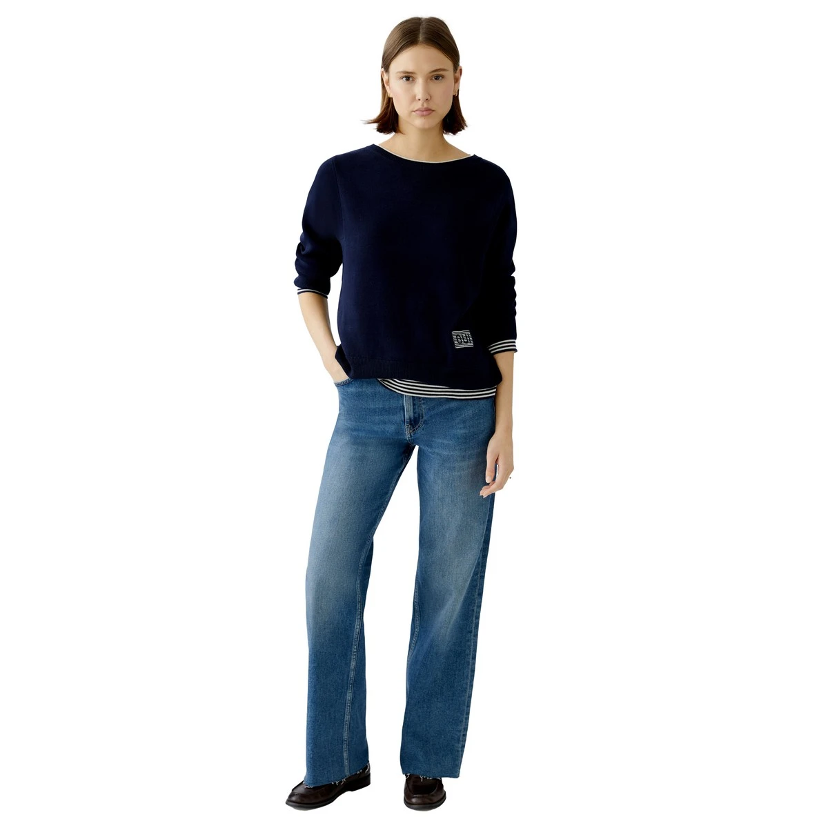 Dames Blouse 25015 blouse streep oversized