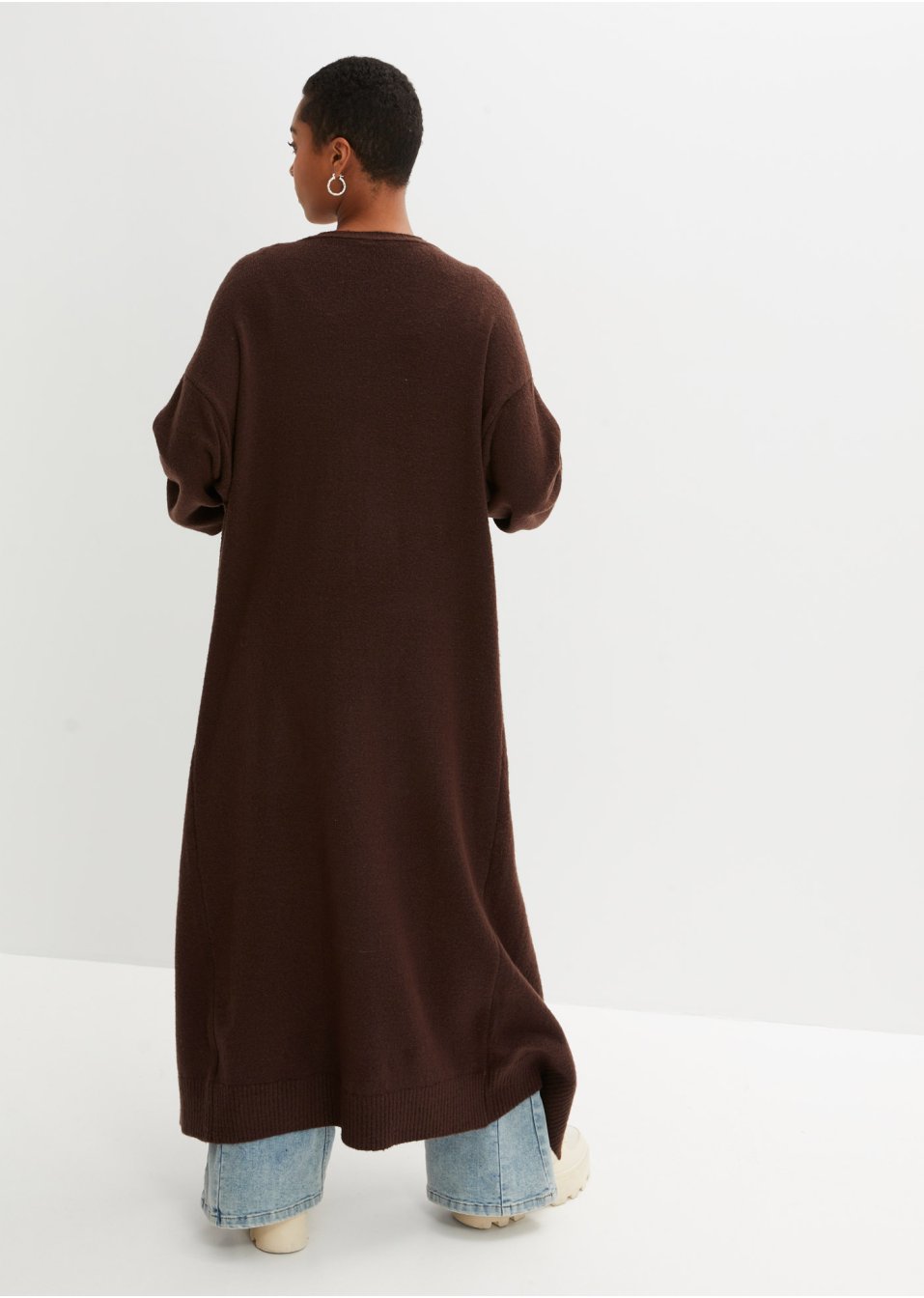 Gilet en maille oversize longueur midi