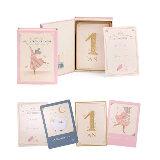 La Petite École de Danse Cartes 12 mois   Rose        de               Moulin Roty