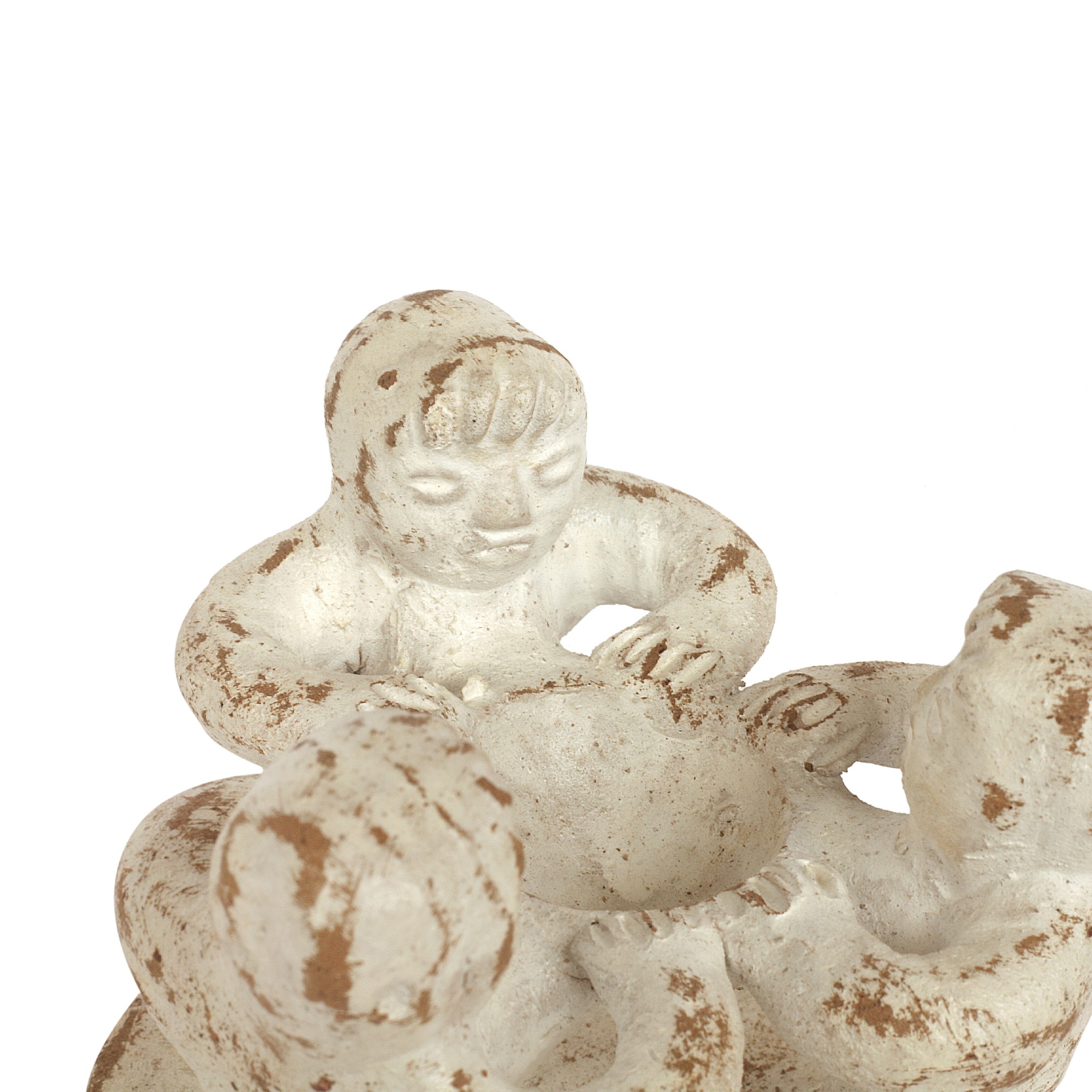 Kerzenhalter 'Friendship Circle 3', weiß, Ø 13 cm, H 12 cm von fischer's lagerhaus