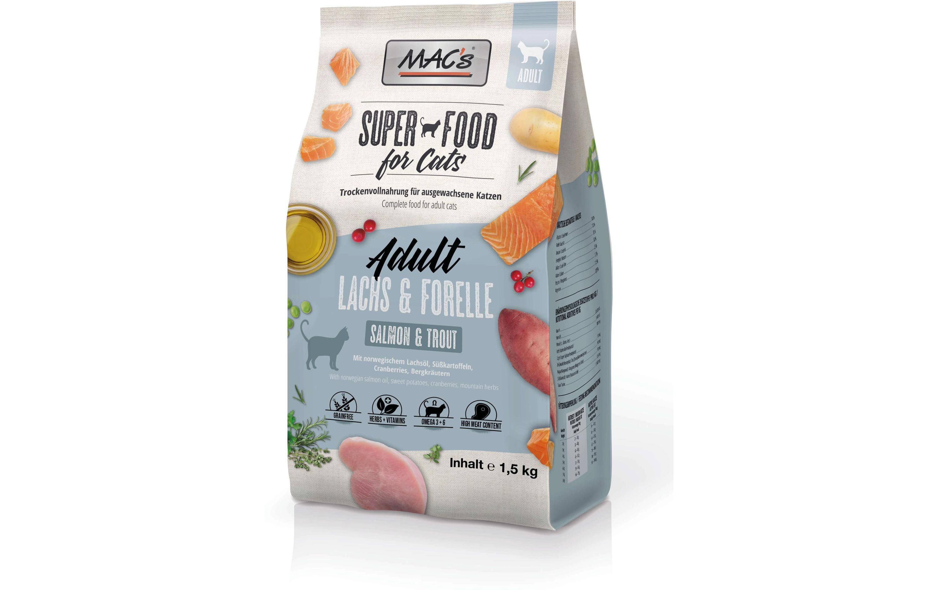 Trockenfutter Lachs und Forelle 1.5 kgAlleinfuttermittel für ausgewachsene Hunde