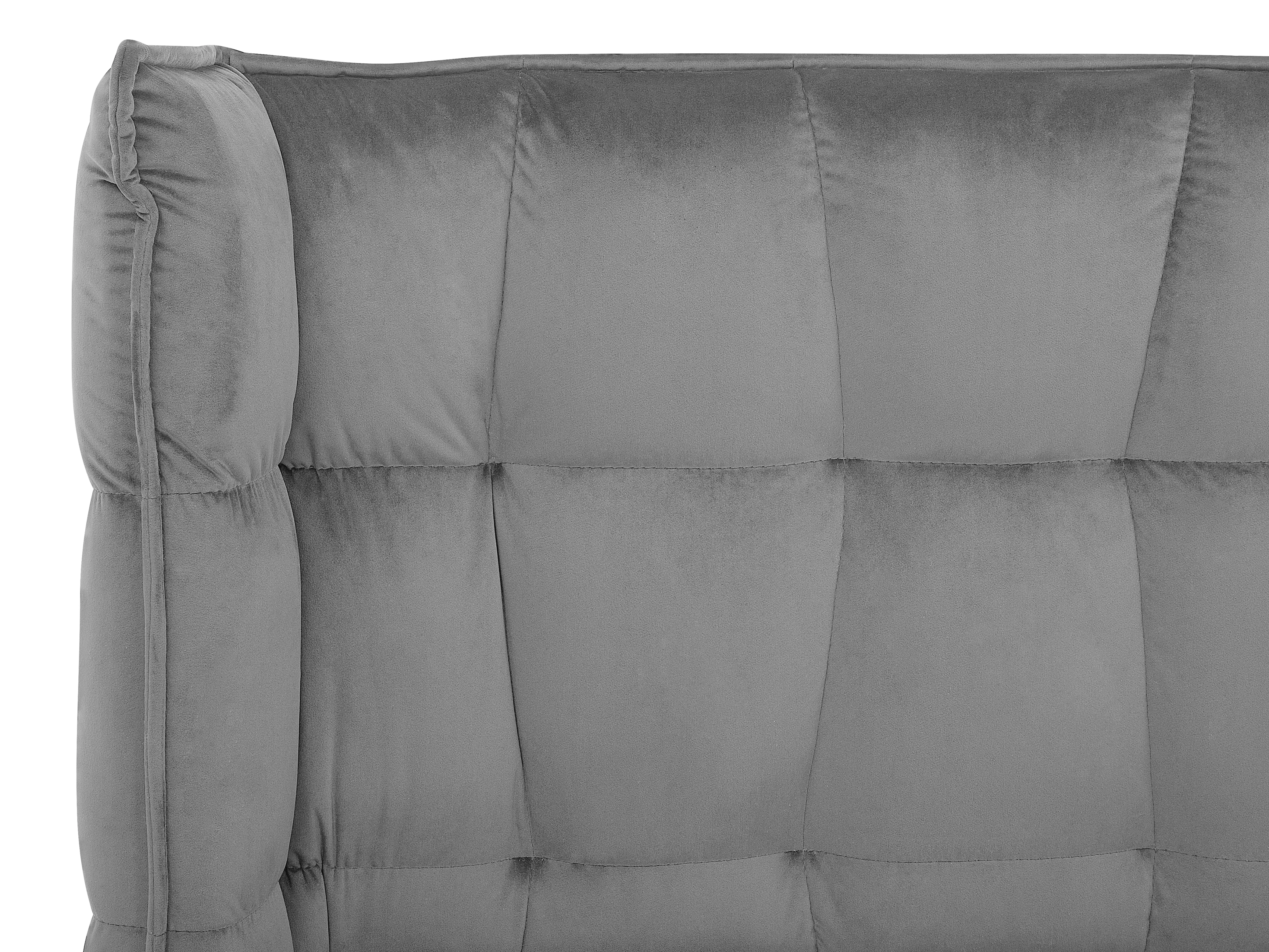 Bed Fluweel SENLIS 180 x 200 cm Grijs