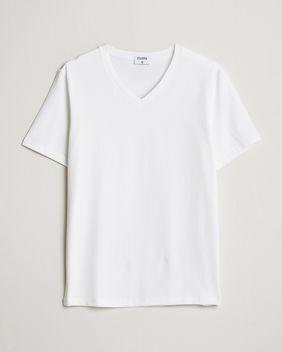 Filippa K Soft Lycra V-Neck Tee White