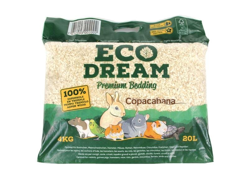Copacabana Einstreu ECO Dream Premium Bedding, 4 kg Einstreu für Kaninchen, Nagetiere, Reptilien und Vögel