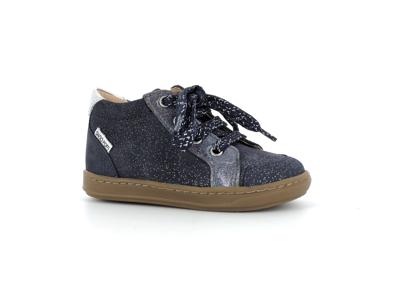 Shoopom-BOUBA ZIP BOX Nubuck Marine-Argent