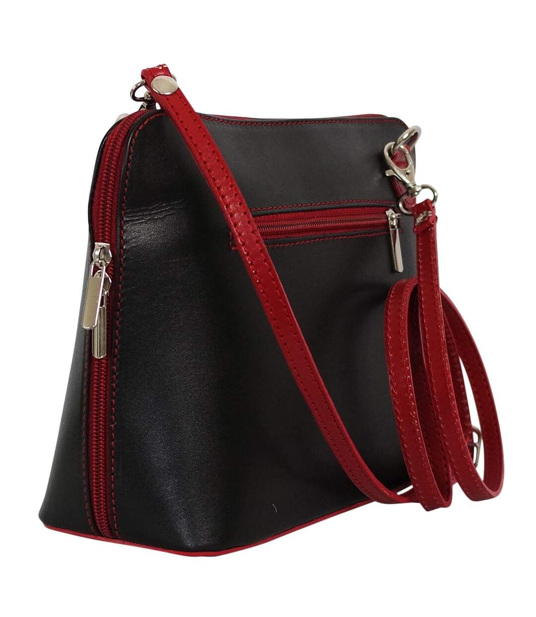 Sac bandoulière cuir bi-color italien
