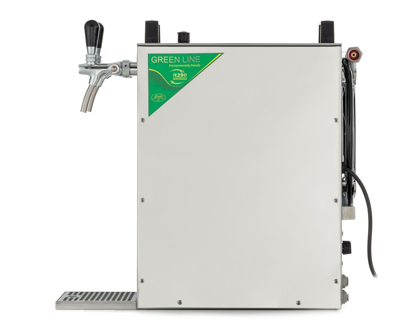 Zapfanlage, Bierzapfanlage Kontakt 155/K Green Line, 2-leitig Trockenkühlgerät aus Edelstahl, 160 Liter/h