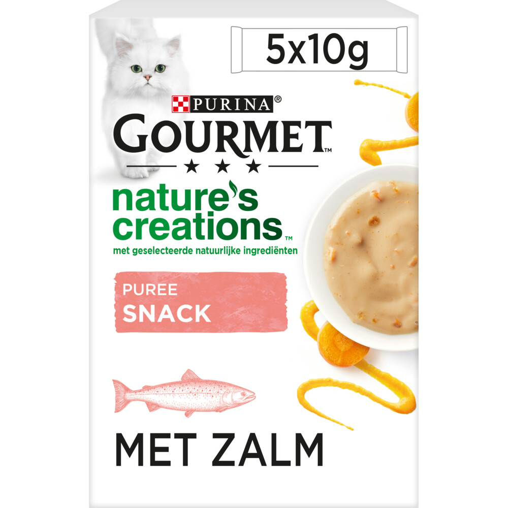 Gourmet Nature's Creations Puree Zalm Wortel5 x 10 gr