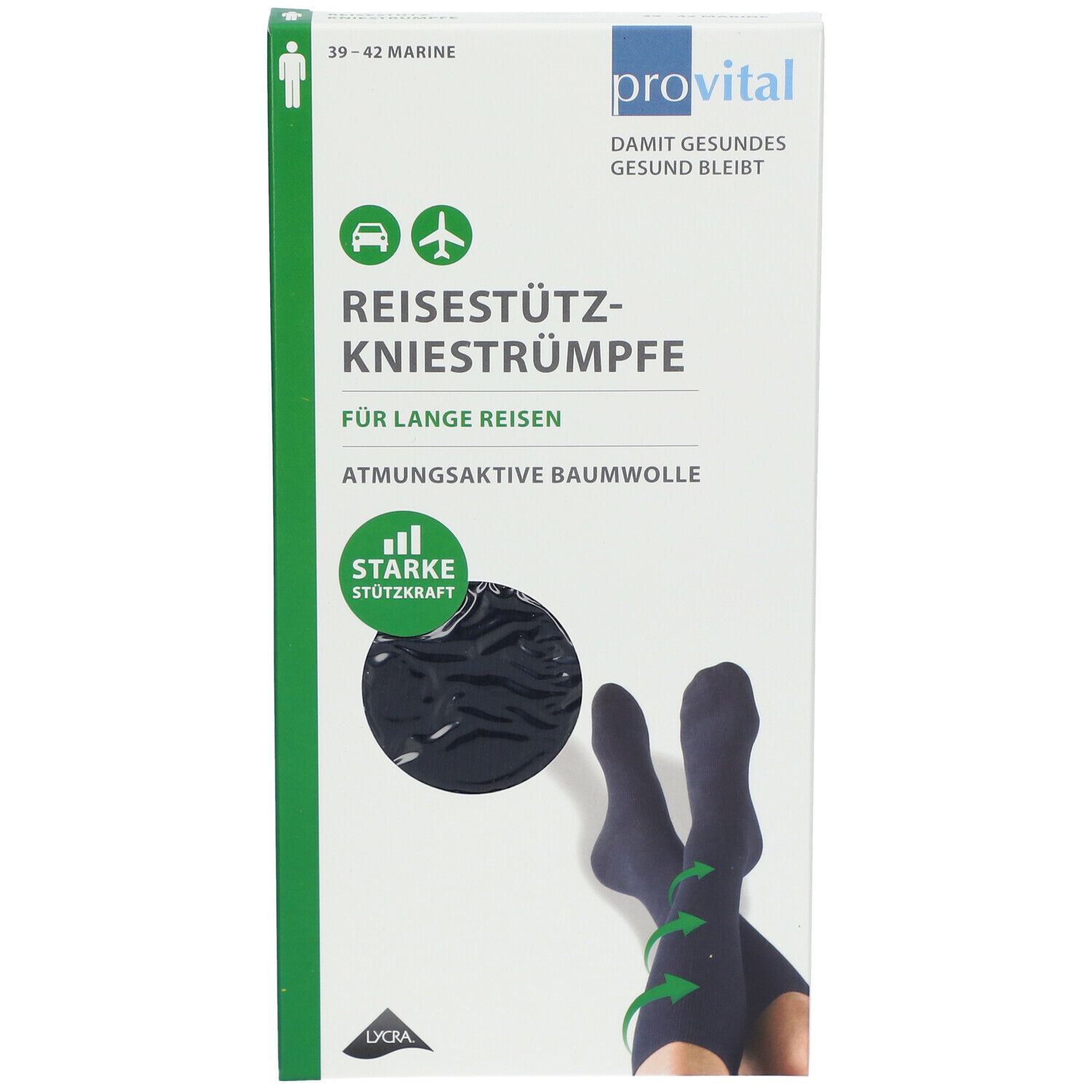 provital Reisekniestrümpfe Gr. 39 - 42 marine