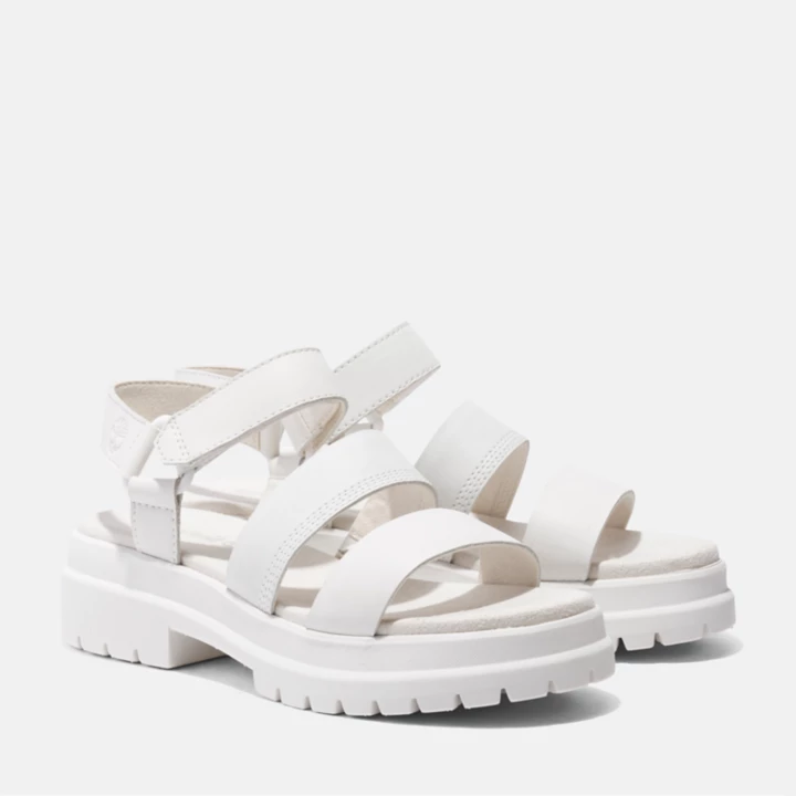 Sandale London Vibe à trois brides pour femme en blanc