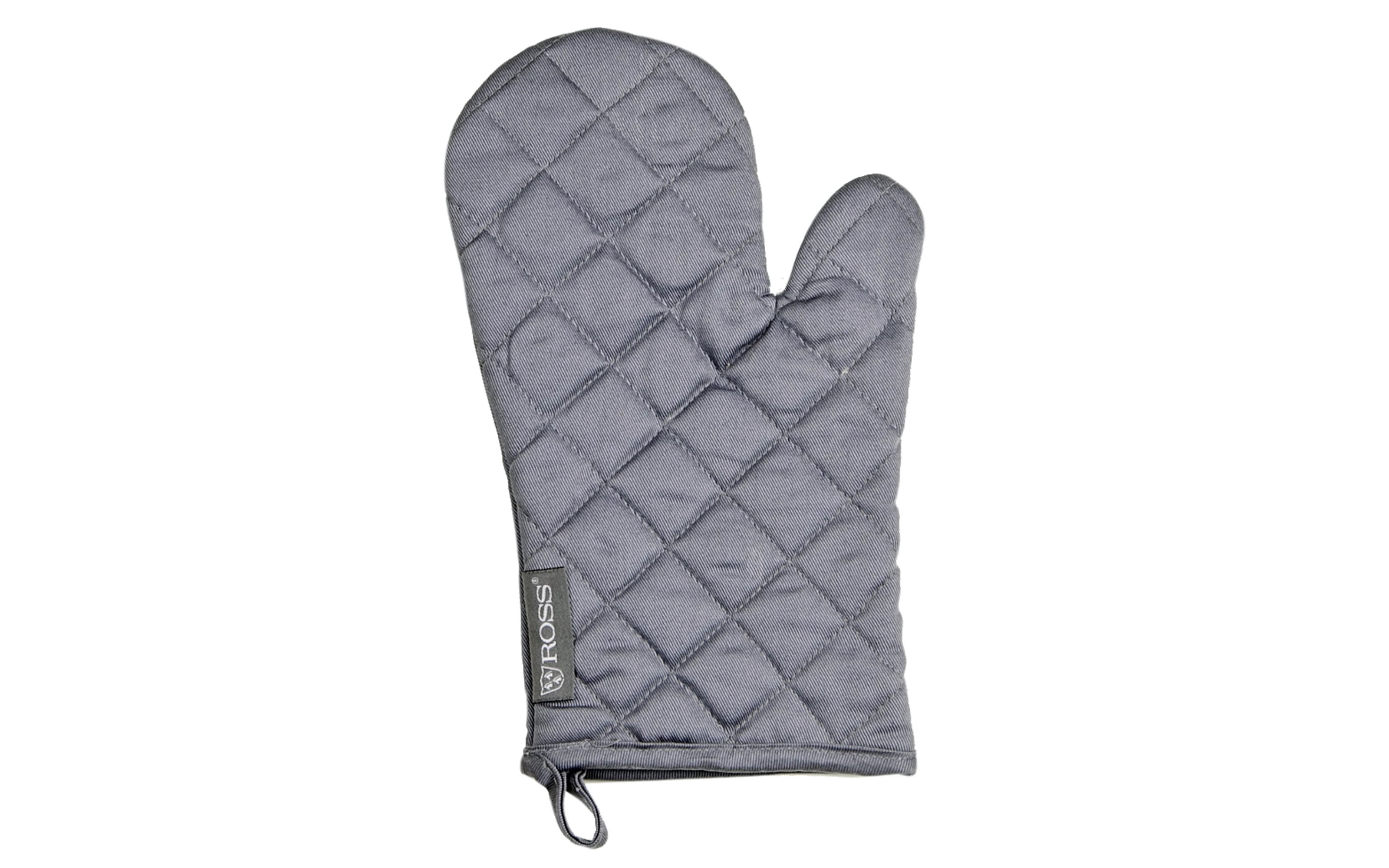 Grillhandschuh, Nadelstreifenmuster, silber