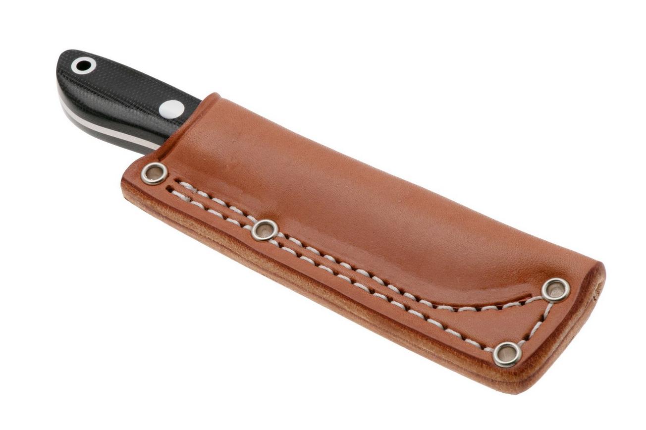 Bark River PSK Satin CPM 3V Black Canvas Micarta, vaststaand mes