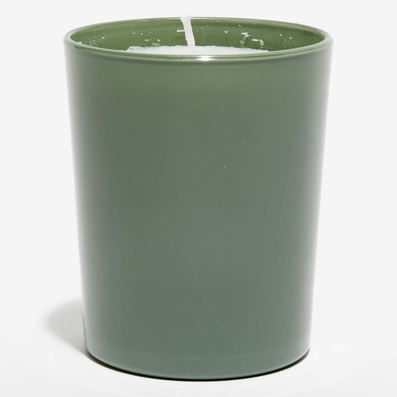 Hypsoé Bougie parfumée verre coloré laqué Fleurs Blanches - 1 mèche 50h