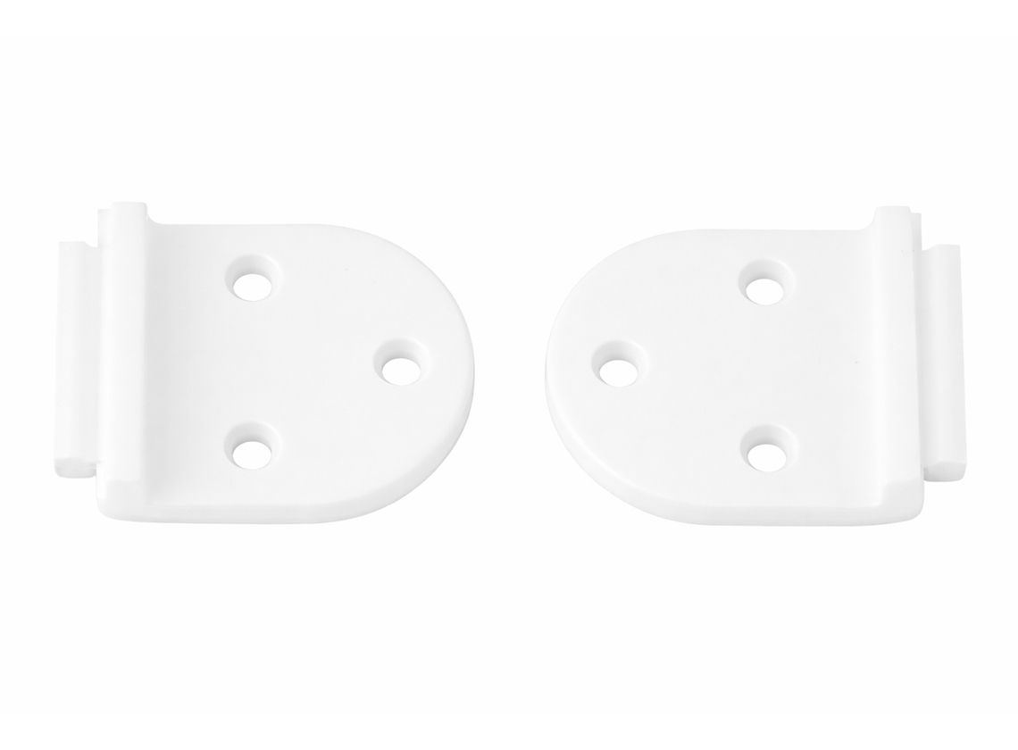 Obelink kunststoffen schuifdeurgeleiders (2x stuks) - white