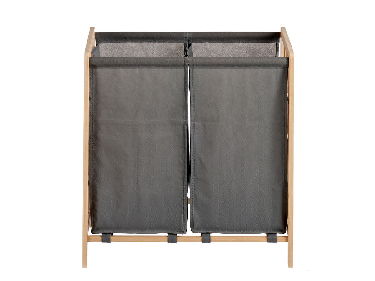 Marbeaux wasmand met 2 vakken - Grey