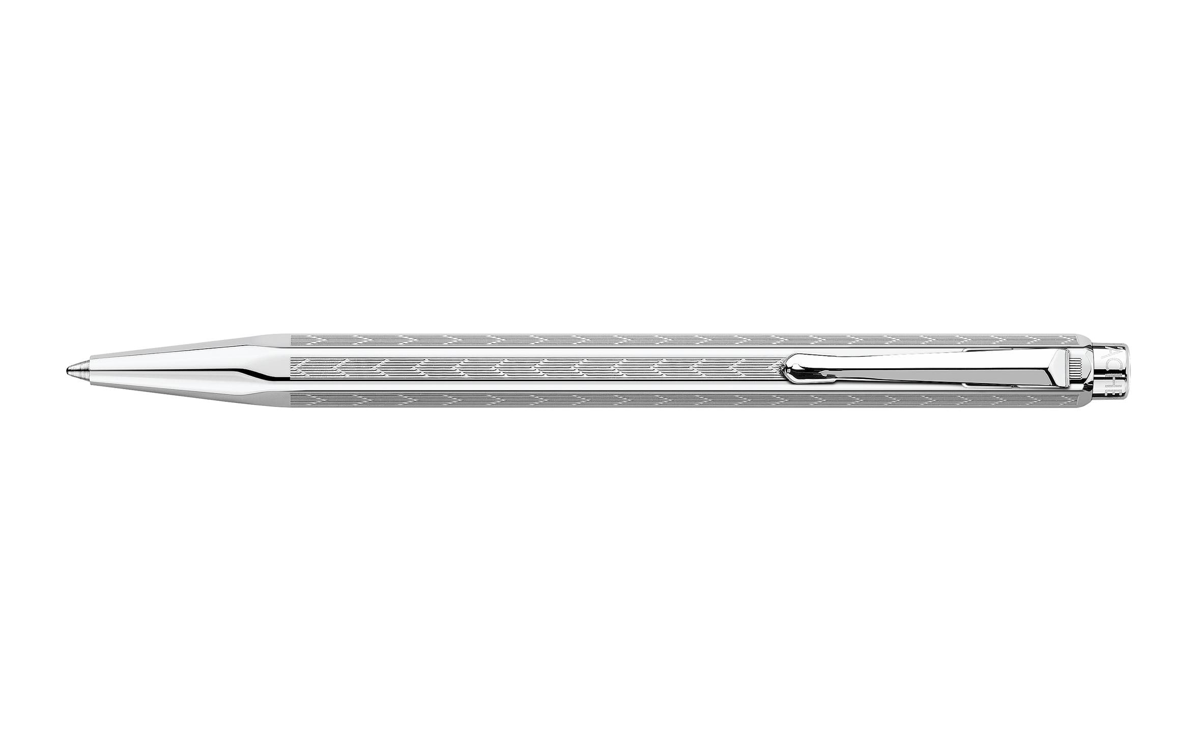 Kugelschreiber Ecridor Chevron PlatinKuli mit Platin beschichtetem Gehäuse