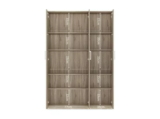 Armoire de rangement, collection TOM, 3 portes chêne sonoma
