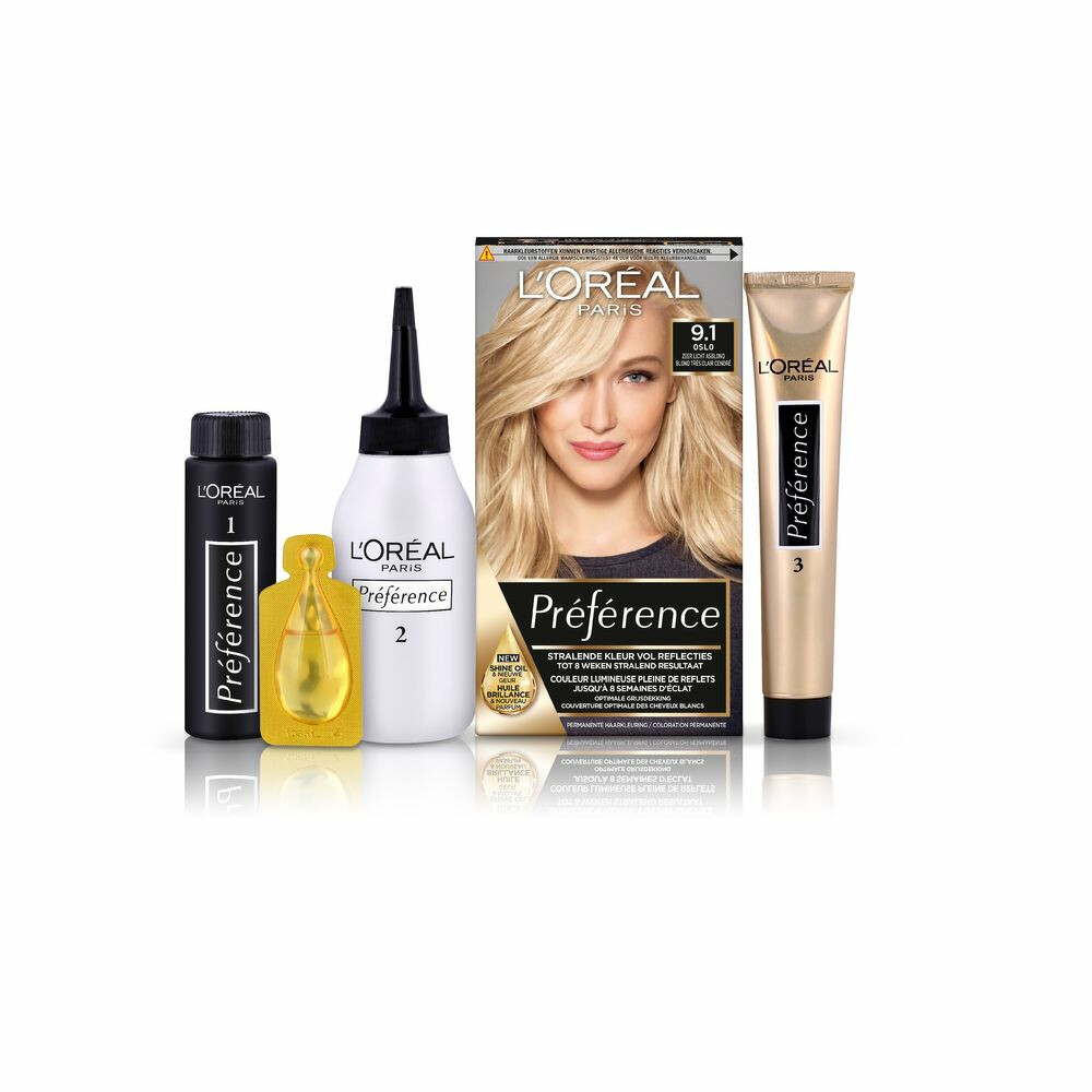 L'Oréal Préférence Permanente Haarkleuring 9.1 Zeer Licht Asblond