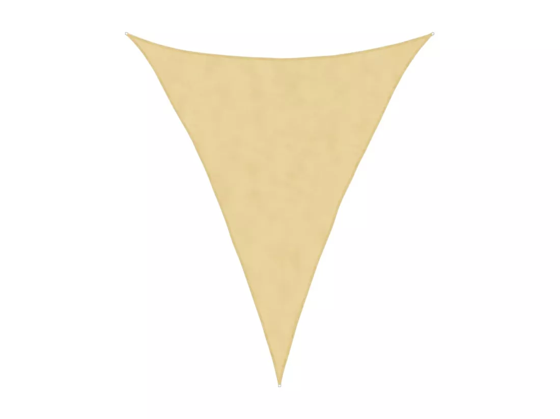 Voile d'ombrage sable 4x5x5 m 100 % polyester oxford