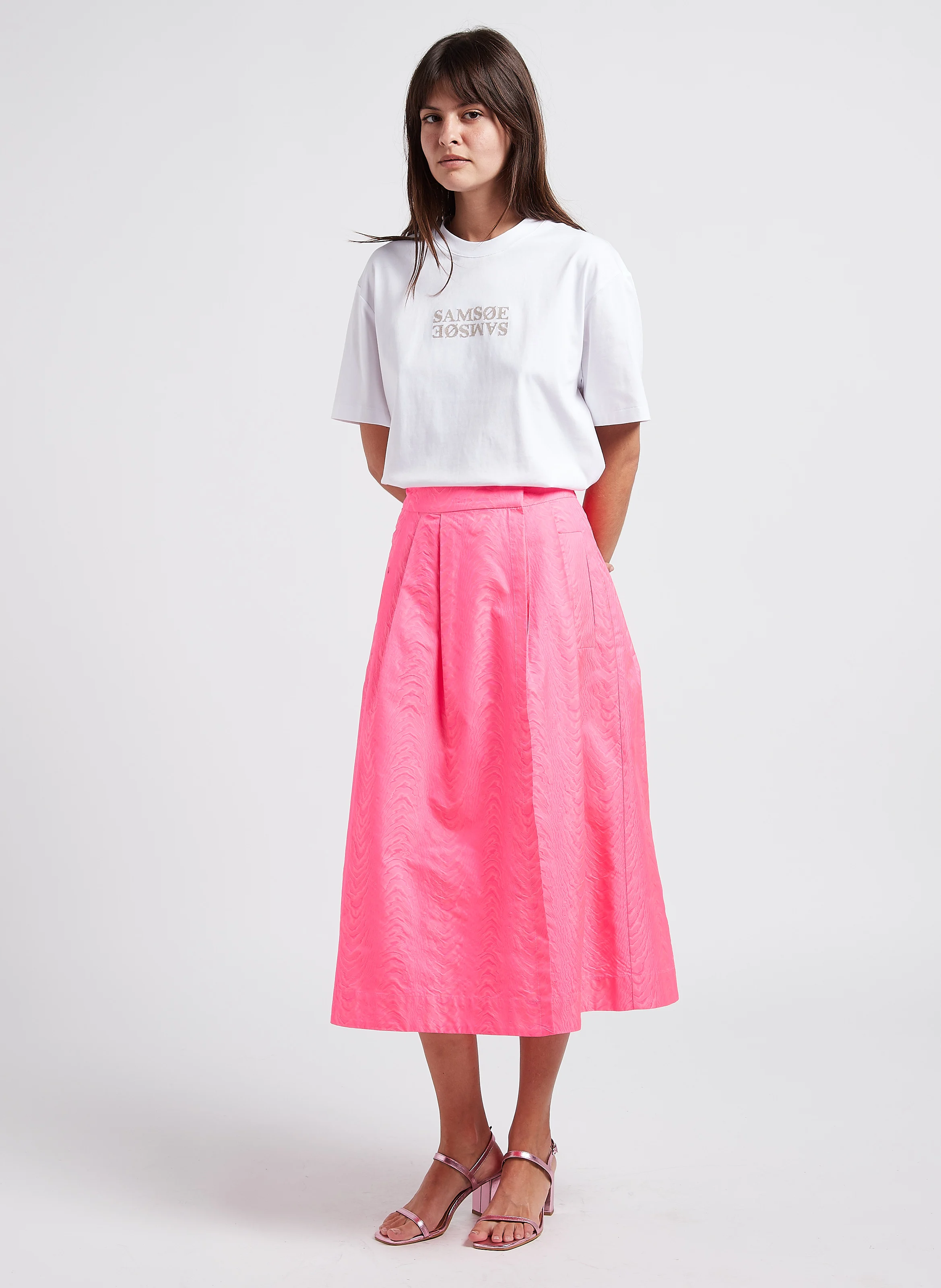 SIENNA - Tee-shirt ample brodé en coton| Blanc