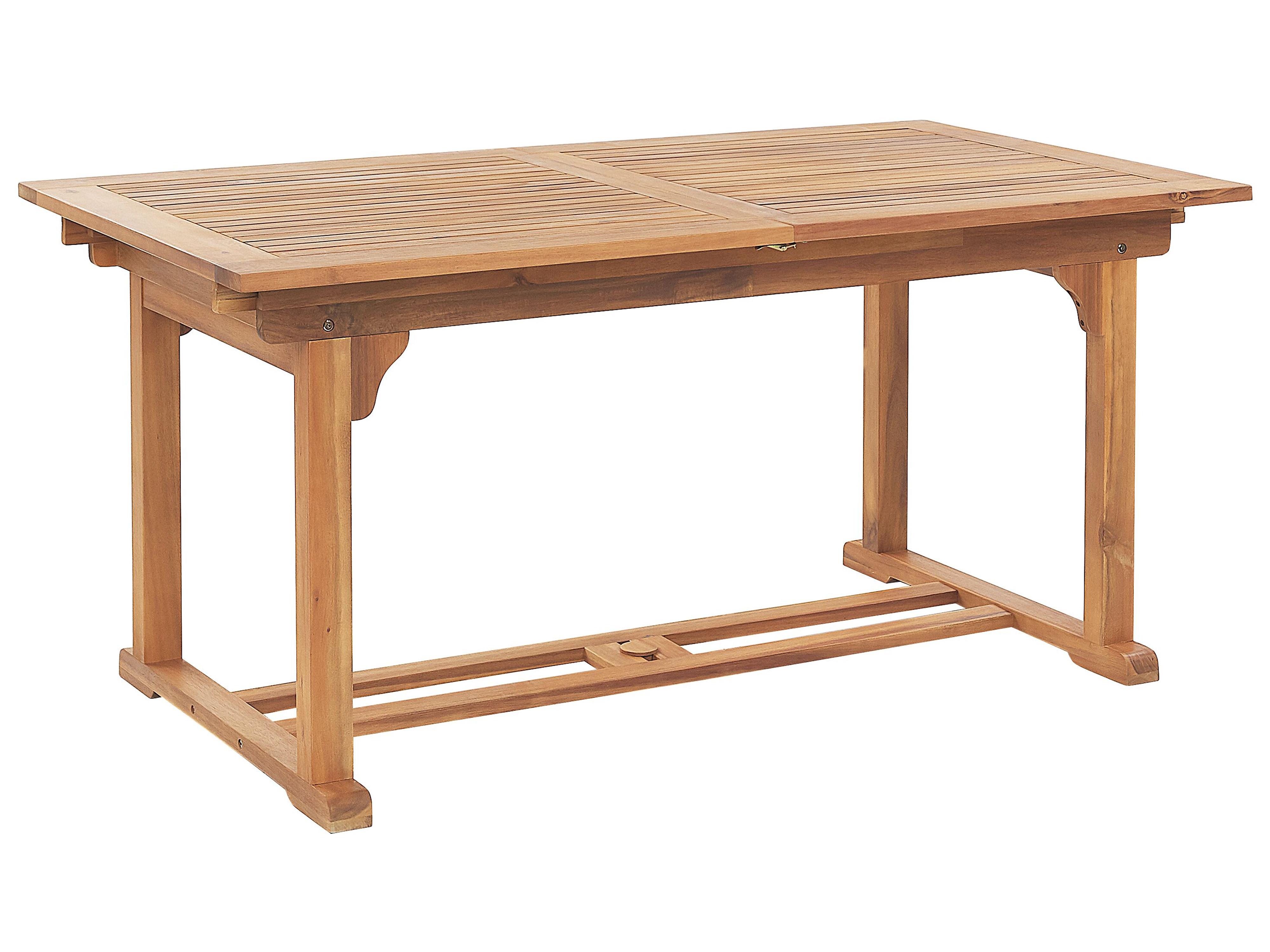 Uitschuifbare tuintafel JAVA 160/220 cm 90 cm Acaciahout Lichtbruin