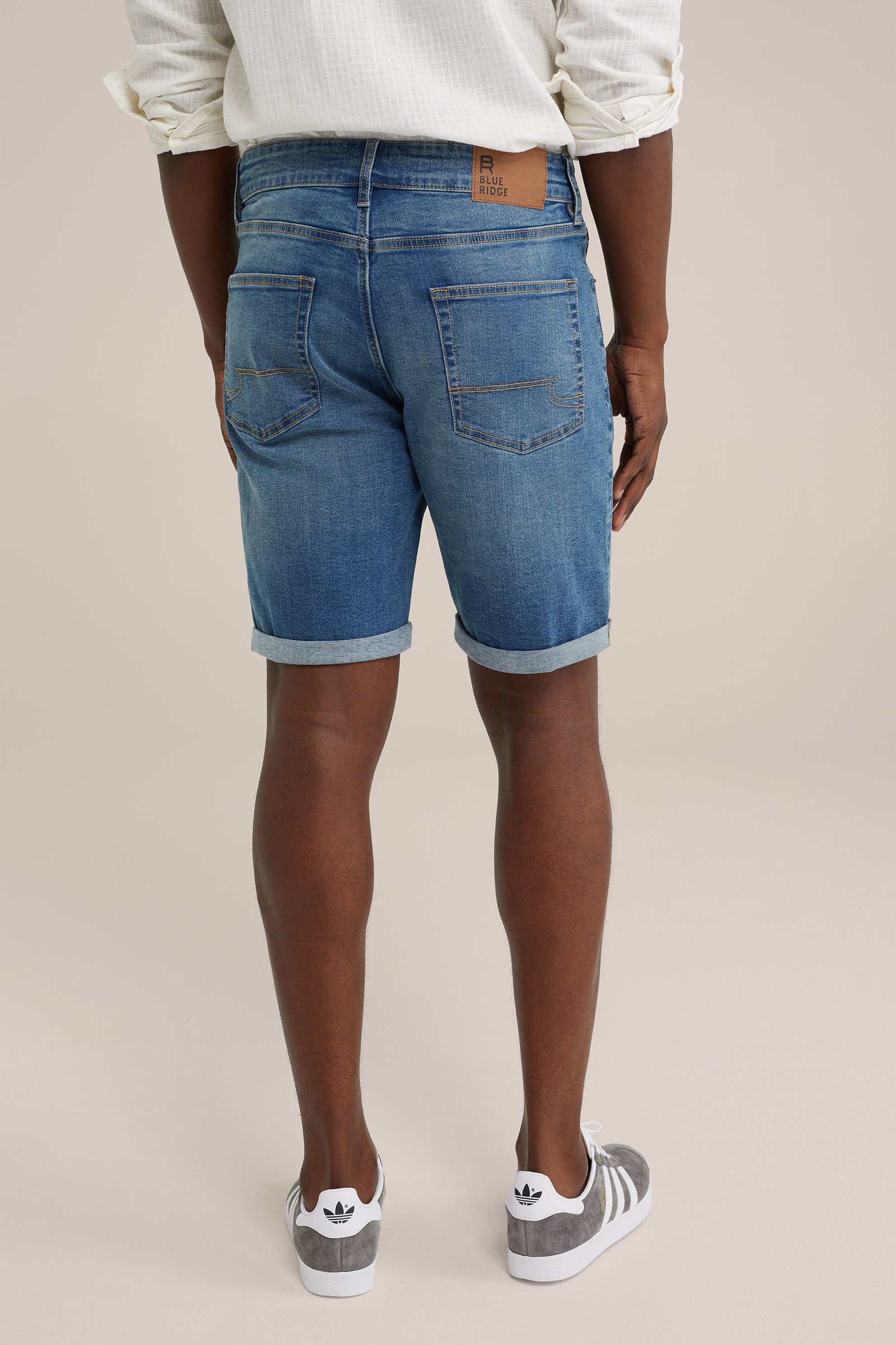 regular fit denimshort met stretch Blue Ridge Blauw