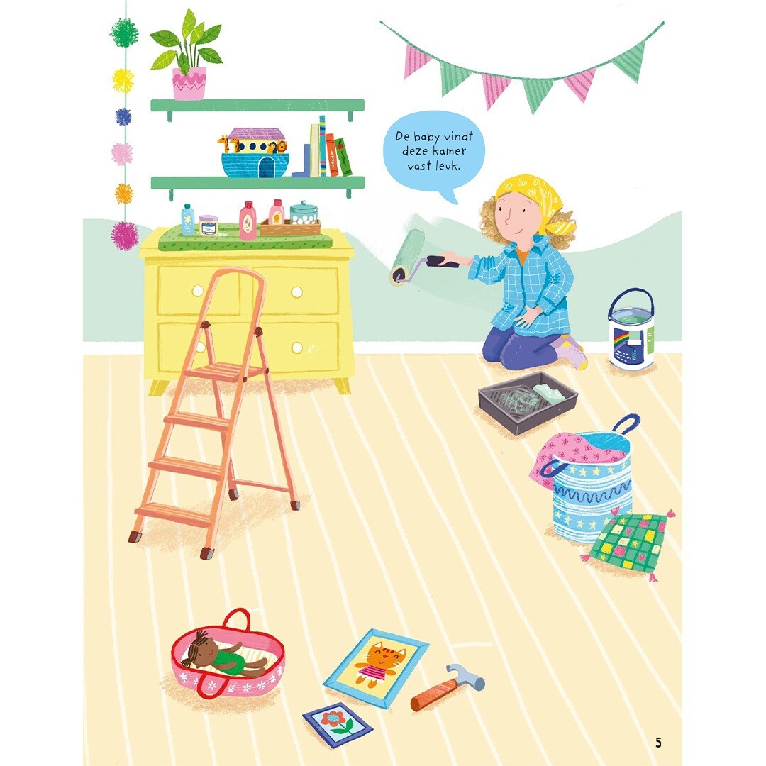 Uitgeverij usborne stickerboek de nieuwe baby