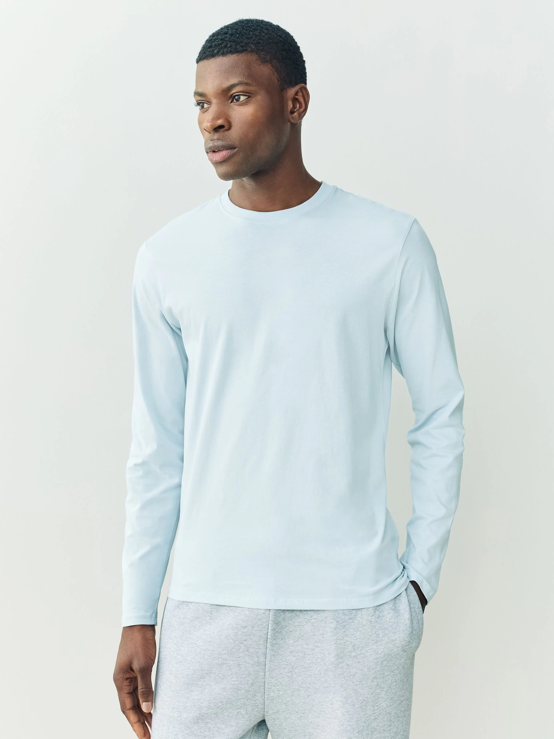 Blauw - Set van 5 T-shirts met lange mouwen en laagjes