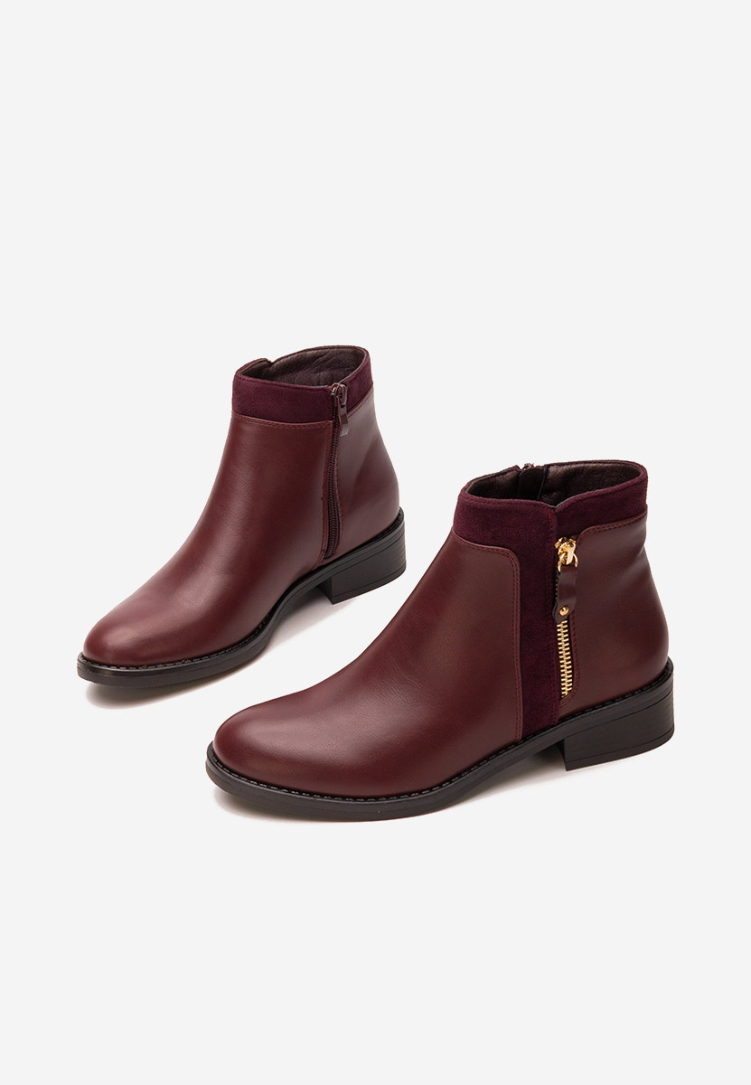 Bottines femme bordeaux Lanaki