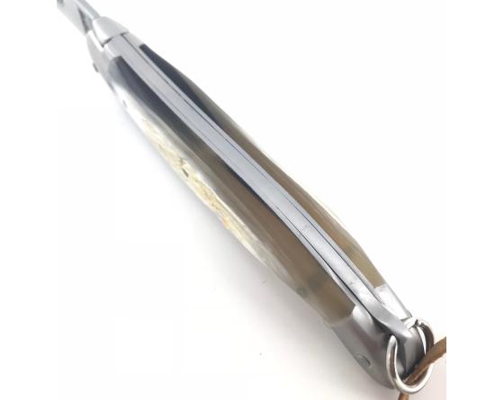 Laguiole Tradition 11 cm - 2 mitres - Corne d'Aubrac Couteau de Poche Forge de Laguiole