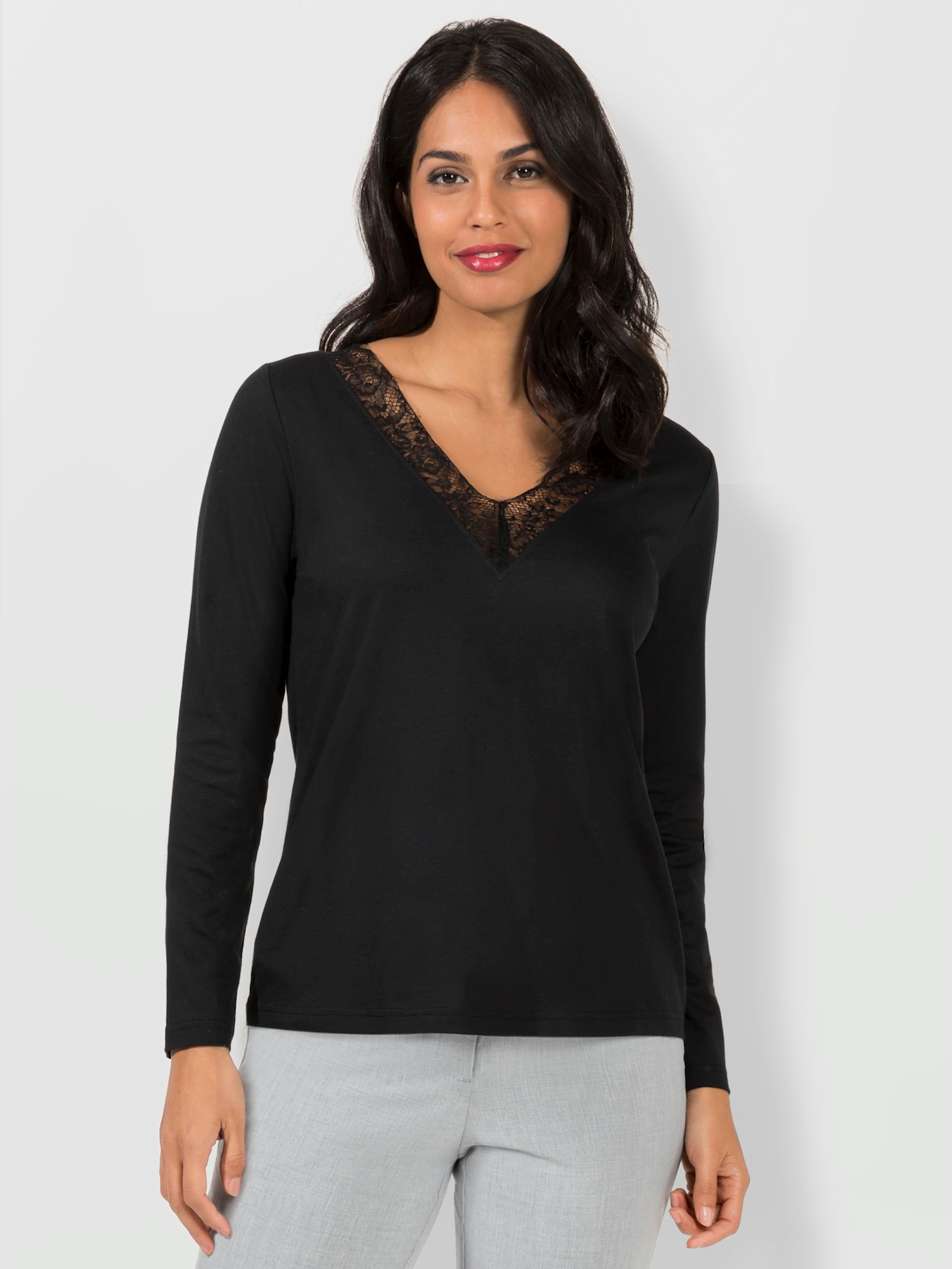 T-shirt en v 50% coton