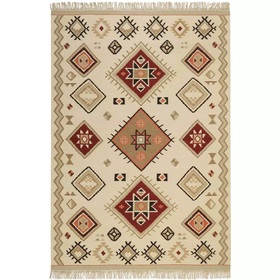 Green Looop Kelim Teppich Brionne beige