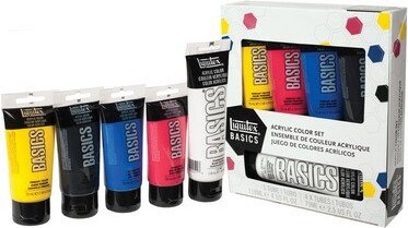 Liquitex - Basics Akrylmaling Sæt - 4X75 + 1X118 ML