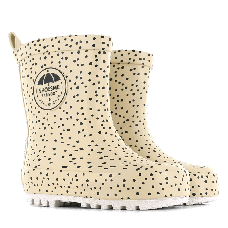 Shoesme beige regenlaars met blauwe dotjes Rubber | Sale