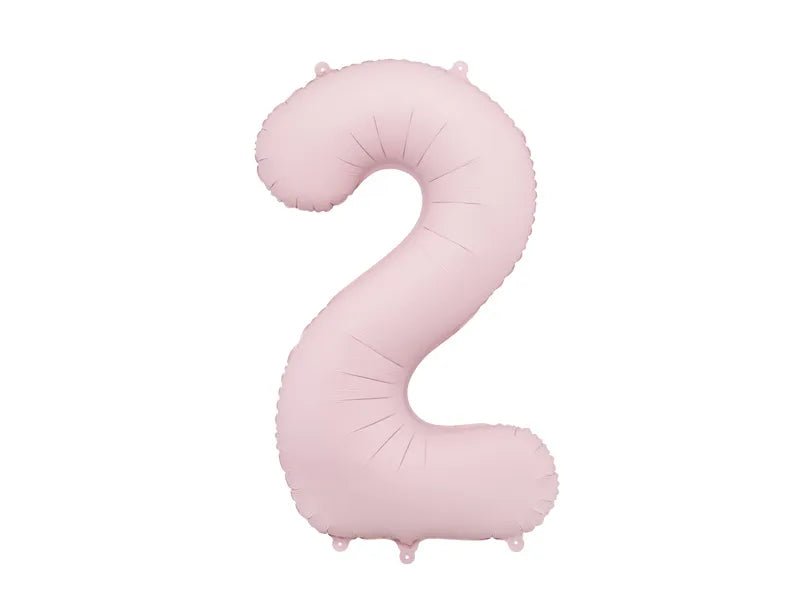2 Jaar Cijfer Ballon Lichtroze Leeg 86cm