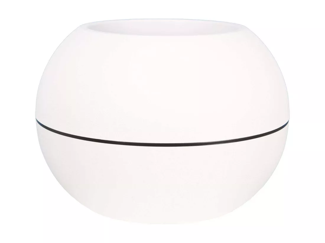 Pot en plastique boule effet granit 40 cm