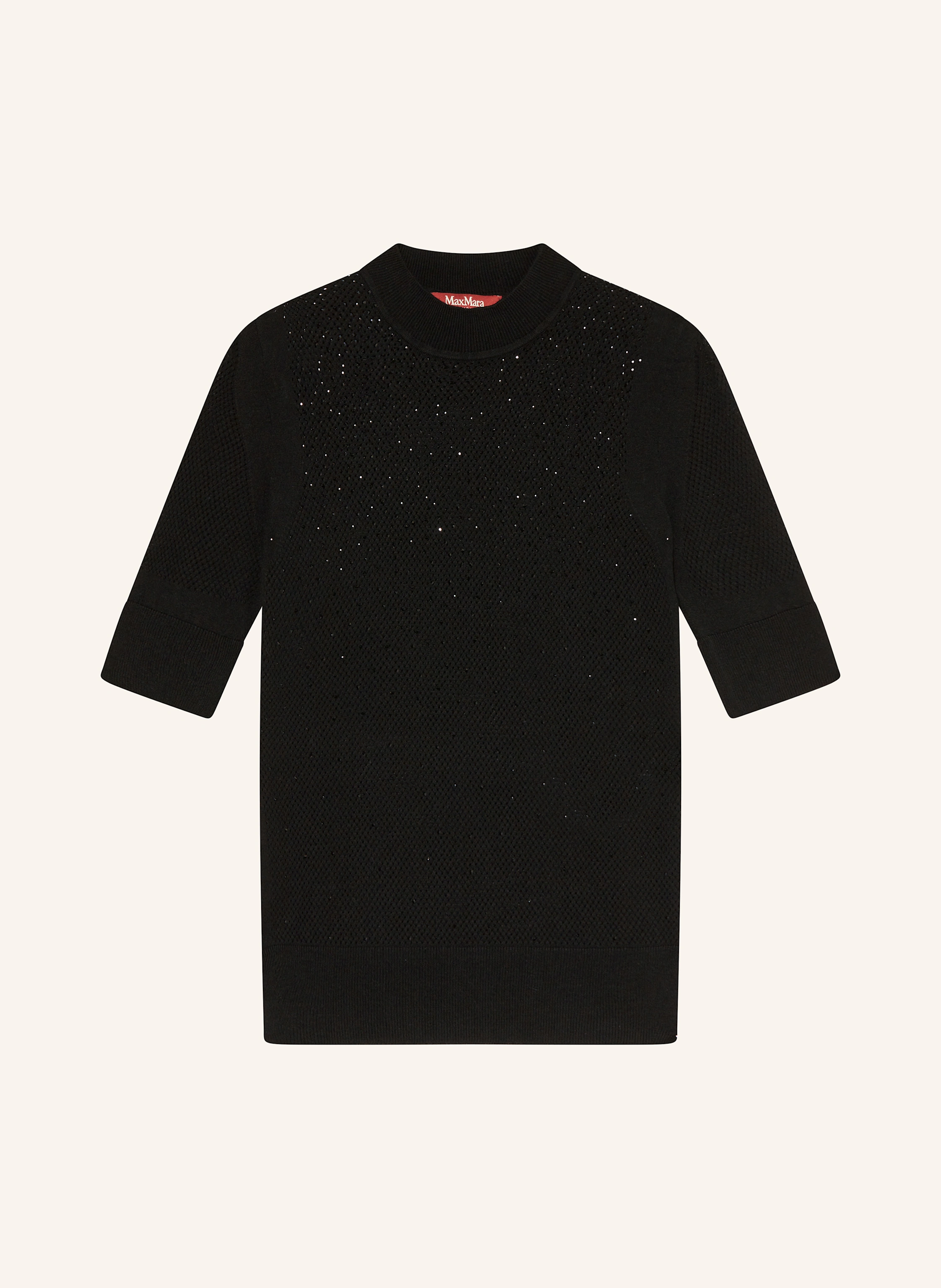 Max Mara STUDIO Strickshirt SPIGOLA mit Seide und Schmucksteinen