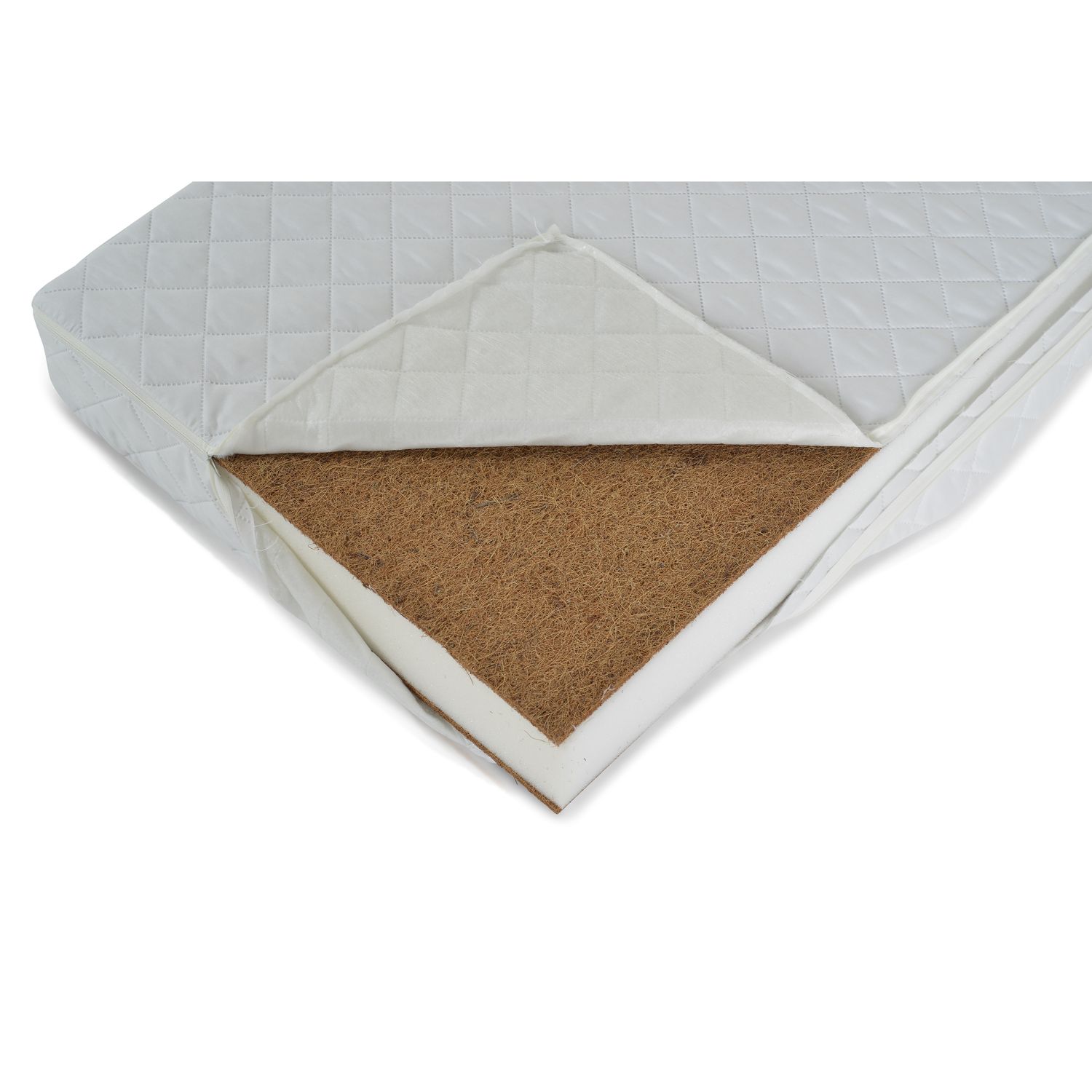 Moni Kinderbett-Matratze Pearl, 120 x 60 x 12 cm, Bezug abnehmbar, ab Geburt weiß