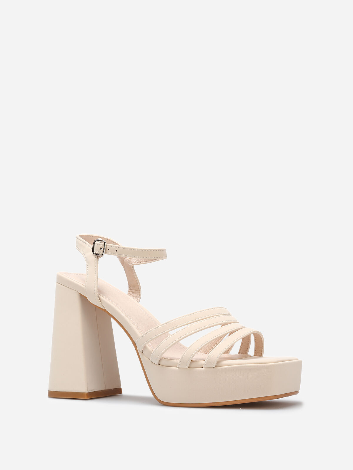 Sandales mates à fines brides- Beige