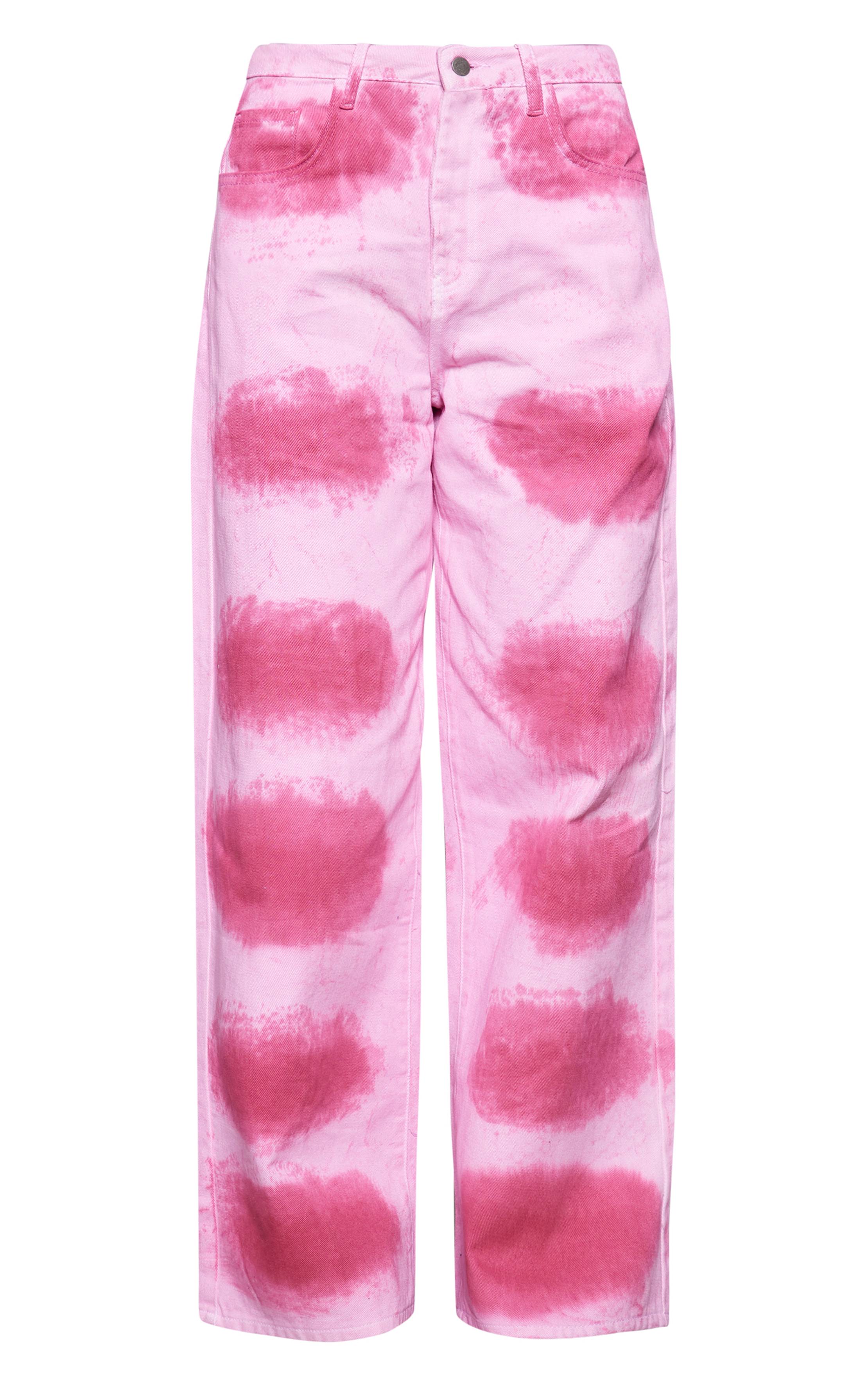 Rose Jean Large En Denim Tie Dye