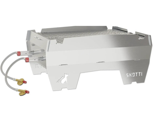 SKOTTI Max 2-pits gasgrill inclusief grillrooster en roestvrijstalen tas