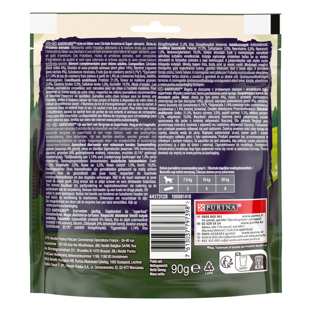 Adventuros Hondensnack Herstensmaak90 gr
