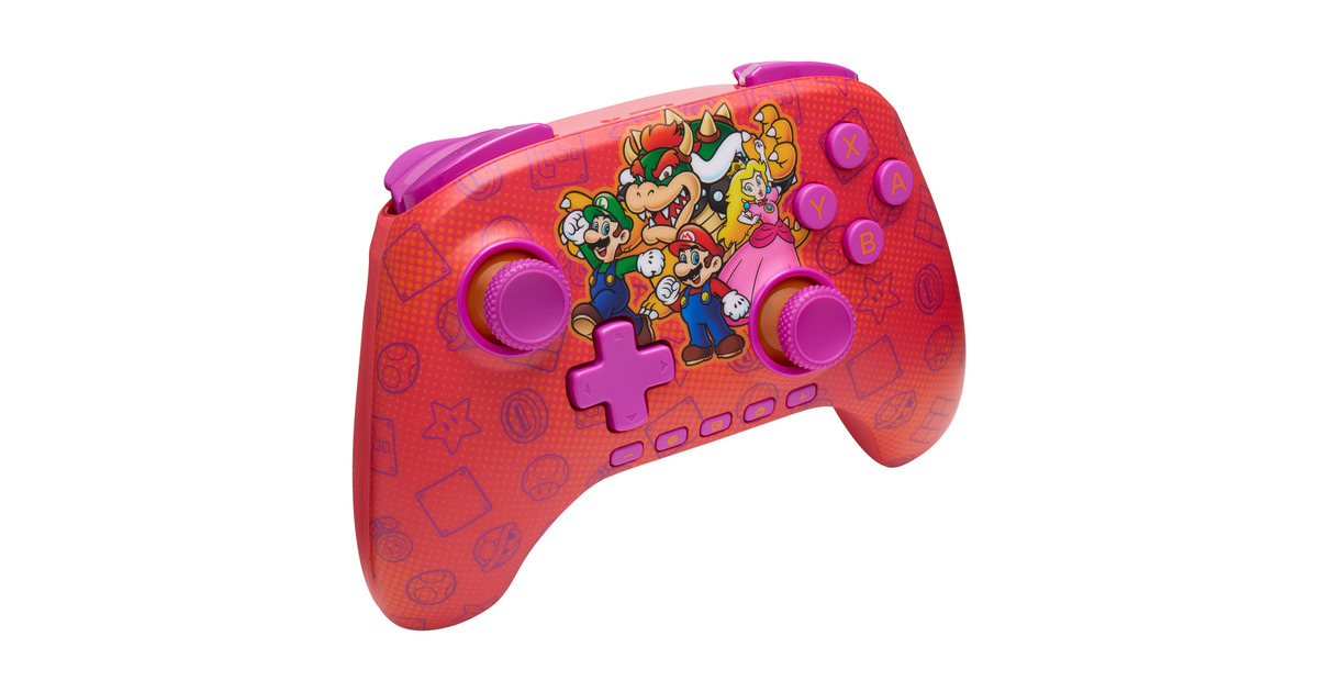 PowerAAdvantage draadloze controller voor Nintendo Switch 2 - Mario en vrienden  (Rood)