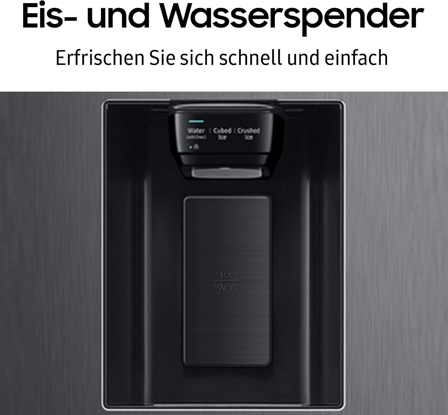 RS6GA8521B1/EG Side-by-Side Kühlschrank, 178 cm, 634 ℓ, 225 ℓ Gefriervolumen, Space Max Technologie, Premium Black Steel