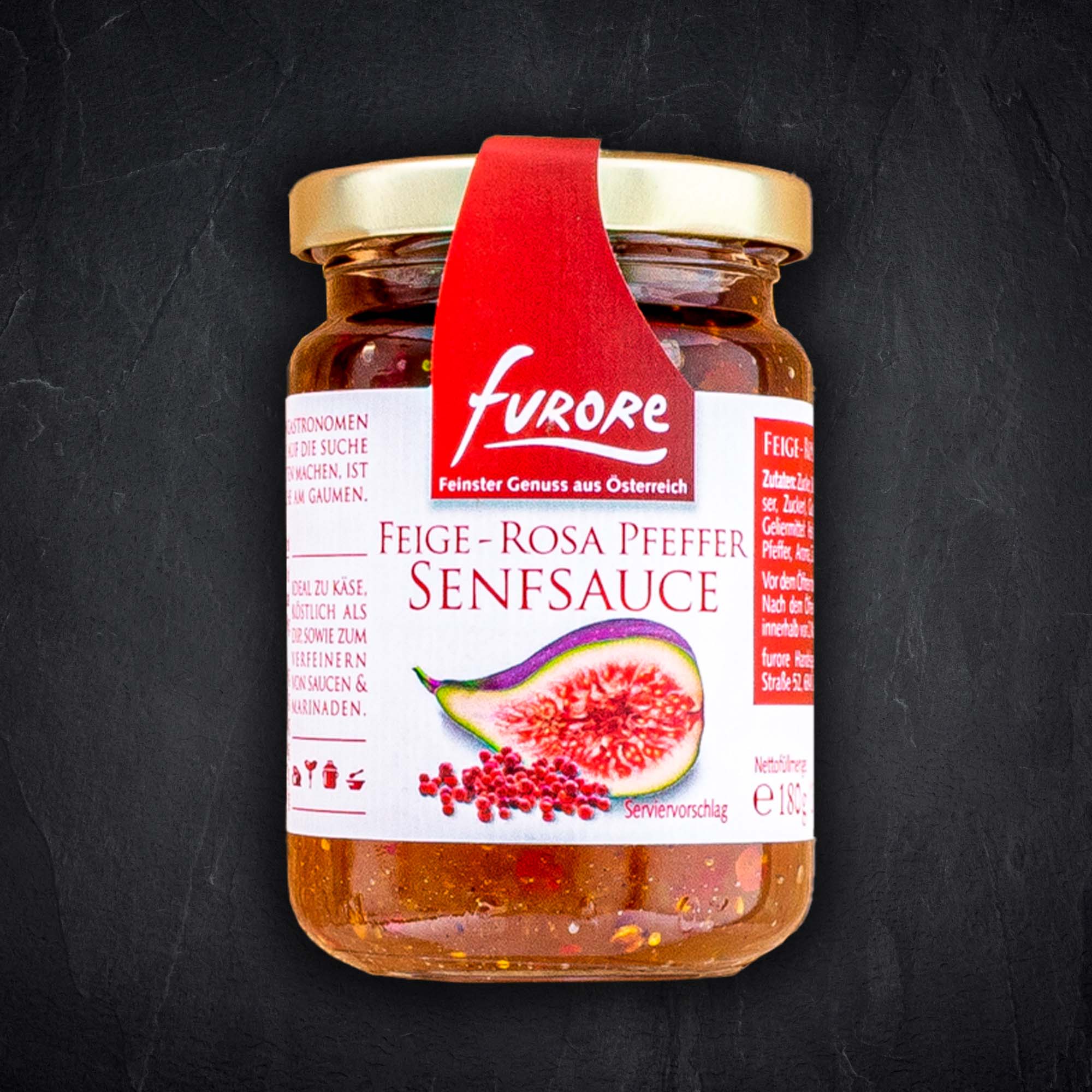Senf Sauce Feige rosa Pfeffer