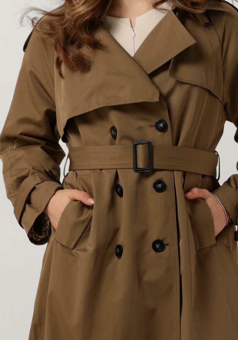 SUMMUM groene summum  trench coat