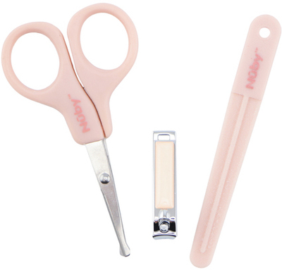 Nuby Evolutive Neglepleiesett, Pink